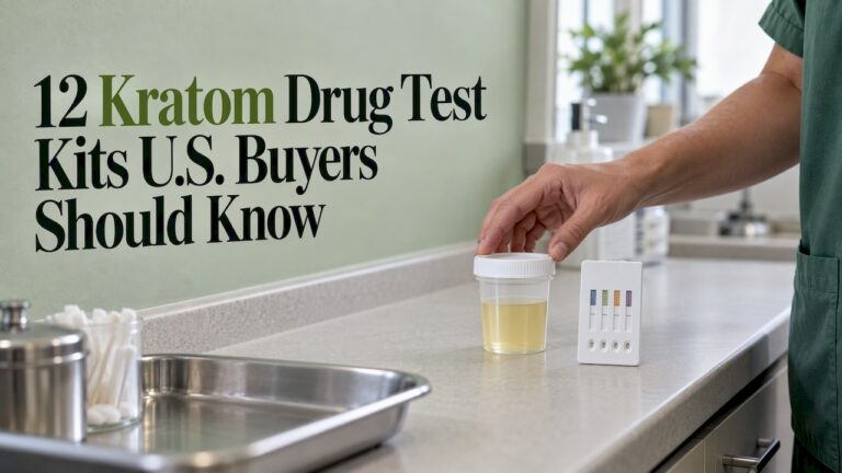 Rapid kratom urine test kits on counter